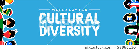 Cultural Diversity banner of country flag people Cultural Diversity banner of country flag people 53966130