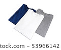 Folded t-shirts isolated on white background  53966142