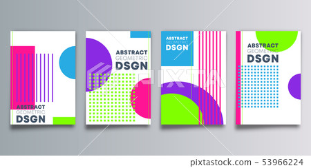 Set of minimal geometric design background for flyer, poster, brochure cover, typography or other 53966224