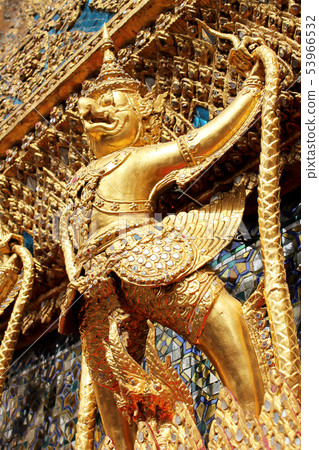 Garuda gold is used to decorate Thai temples. 53966532
