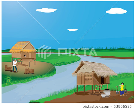 lifestyle of people at countryside vector design lifestyle of people at countryside vector design 53966555