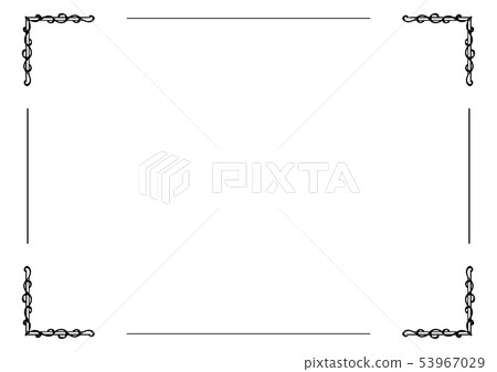 Calligraphy vintage frame divider border element 53967029