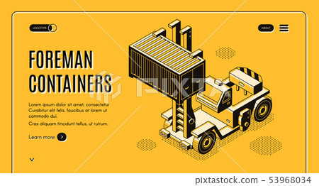 Shipping container delivery service webpage Shipping container delivery service webpage 53968034