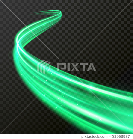 Green light trail vector shine wave Green light trail vector shine wave 53968987
