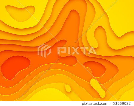 Papercut layer yellow color gradient background - Stock Illustration ...