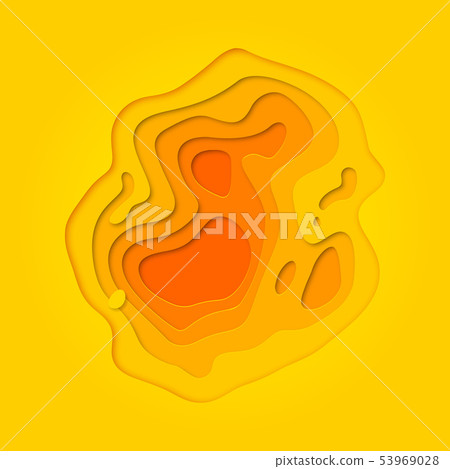 Papercut yellow gradient multi layer background - Stock Illustration ...