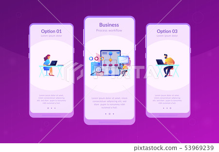 Business process automation (BPA) app interface... - Stock Illustration ...
