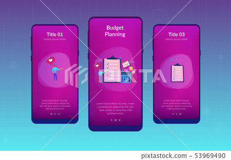 Budget planning app interface template. - Stock Illustration [53969490 ...