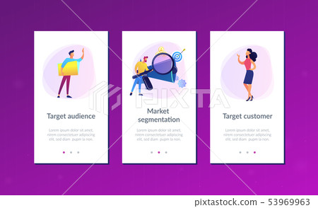 Target group app interface template. - Stock Illustration [53969963 ...