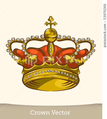 Royal Crown isolated on white background. Vector - Stock Illustration ...
