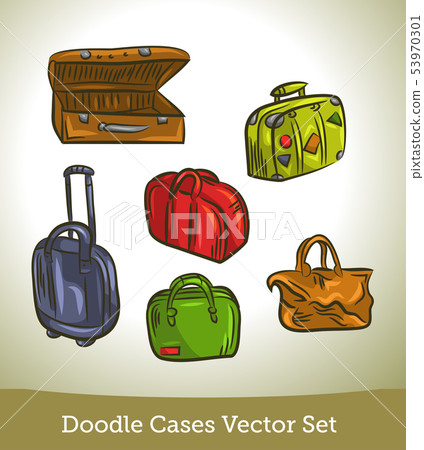 doodle cases set isolated on white background. Vector 53970301