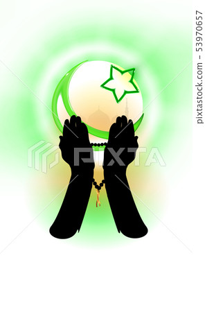 Hands of a Muslim who prays, faith concept. Hands of a Muslim who prays, faith concept. 53970657