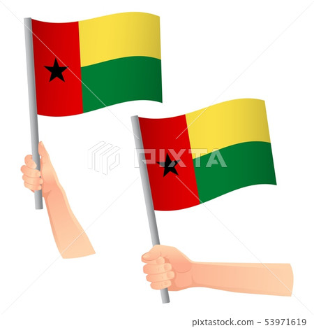 Guinea-Bissau flag in hand icon Guinea-Bissau flag in hand icon 53971619
