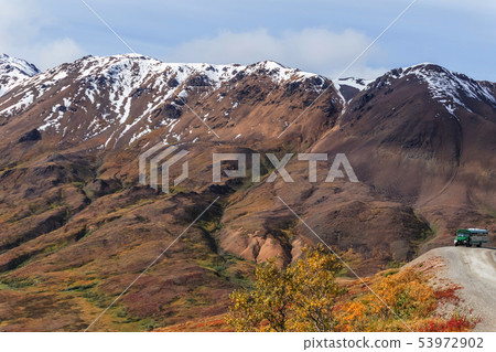 Alaska Fall Scenery of the McKinley Region Landscape of the fall Alaska 53972902
