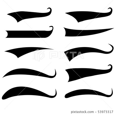 Text Tail Typography Elements on white background. 53973317