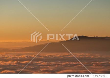 Clouds in mountain valley during sunrise,Chiangmai 53973910