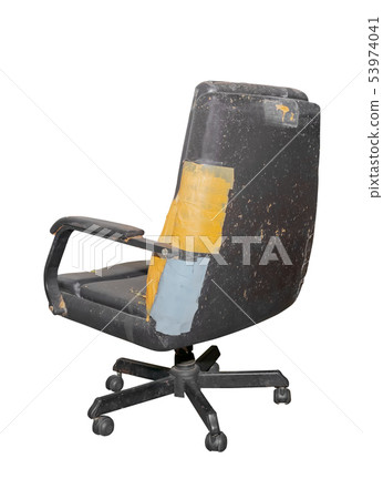 Black Office Chair old damage leather and dirty Black Office Chair old damage leather and dirty 53974041