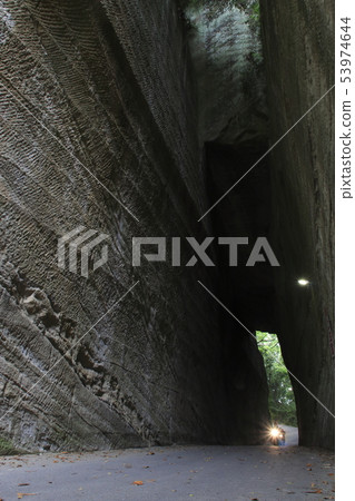 Touring group passing the old Shiroyama Pass 53974644