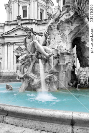 Color splash effect photo of the Fountain of the Color splash effect photo of the Fountain of the 53976396