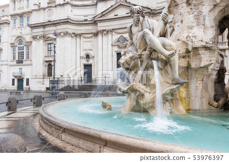 Fountain of the Four Rivers in the Piazza Navona Fountain of the Four Rivers in the Piazza Navona 53976397
