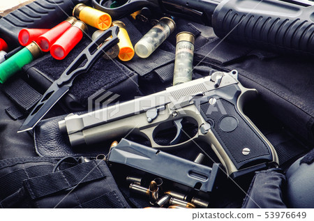 Weapons and military equipment. 9 mm pistol gun bu Weapons and military equipment. 9 mm pistol gun bu 53976649