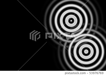 Abstract white circle with ring light on black 53976769