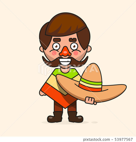 Mexican cartoon Man, Ready For Your Design, 53977567