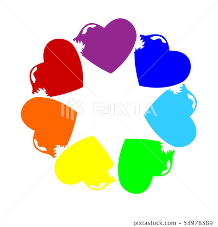 Rainbow celebration. Dance led. Toothy hunger. 53978389