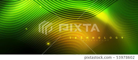 Shiny neon lines template - northern lights glowing blur lines. Futuristic style glow neon 80s disco Shiny neon lines template - northern lights glowing blur lines. Futuristic style glow neon 80s disco 53978602