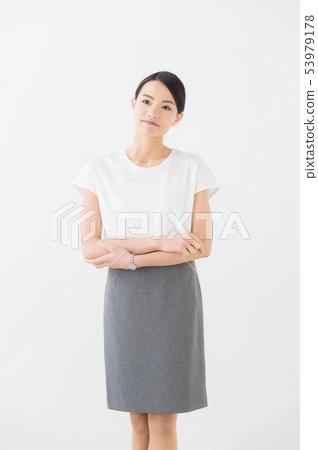 Business 20's female (white background) 53979178
