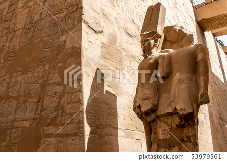 Anscient Temple of Karnak in Luxor - Archology Ruine Thebes Egypt beside the nile river 53979561