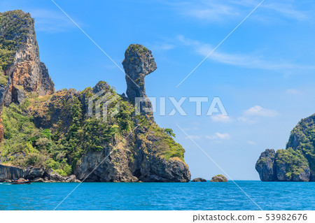 Beautiful amazing shape rock mountain cliff at 53982676
