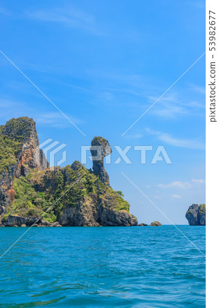 Beautiful amazing shape rock mountain cliff at 53982677