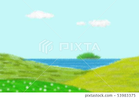 Chigiri-like style The hill where the sea can be seen 53983375