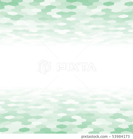 Blue random hexagon mosaic or tiles background. 53984173