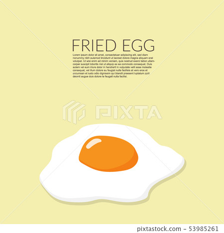 single fried egg isolated on yellow background single fried egg isolated on yellow background 53985261