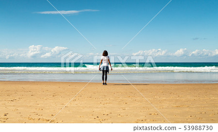 海海灘沙子海灘天藍色海外 53988730