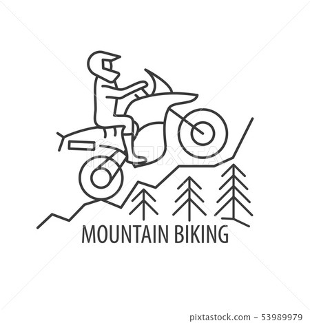 Motorbike line icon 53989979
