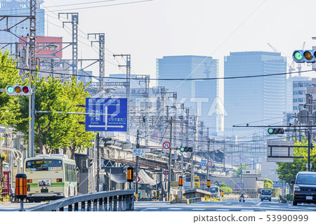 Osaka city Osaka ring line downtown area scenery 53990999