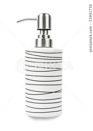 ceramic pump bottle for liquid soap or shampoo. 53991738