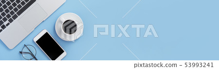 辦公室 commerce indigo color work office designer mockup flat lay design 53993241
