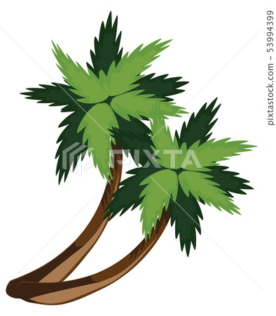Two cartoon palms Two cartoon palms 53994399