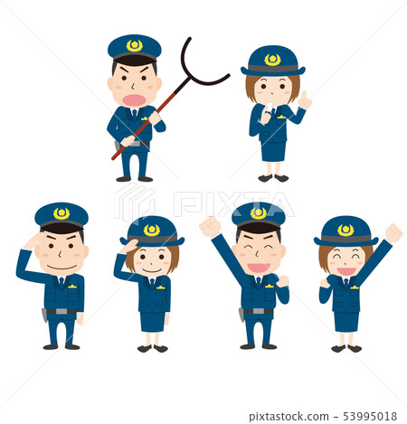 Police police man male female set 53995018