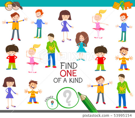 one of a kind game with cartoon children one of a kind game with cartoon children 53995154