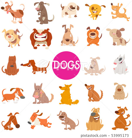 funny dog cartoon characters large set funny dog cartoon characters large set 53995173