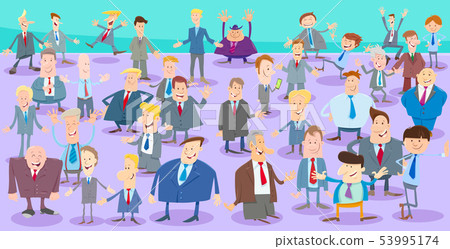 cartoon businessmen characters large group cartoon businessmen characters large group 53995174