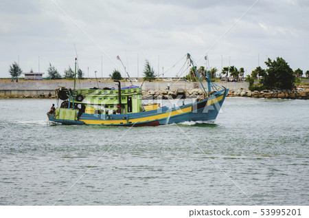 evening scenery at Kuala Terengganu, Malaysia, 53995201