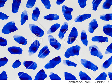 Hand-painted abstract watercolor strokes in blue tones. Winter abstract repeating background hand Hand-painted abstract watercolor strokes in blue tones. Winter abstract repeating background hand 53995584