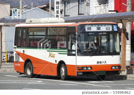Kanetsu Transit Bus stopping in front of Numata Station Kanetsu Transit Bus stopping in front of Numata Station 53996962