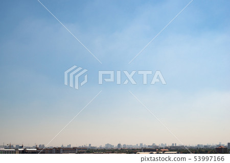 far view of city in the bottom of frame 53997166